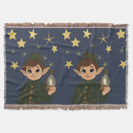 Elf Watcher Starry Night Woven Blanket Filt