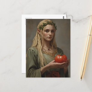 Elf With a Tomato Vykort