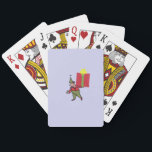 Elf With Red Box lila Poker-spelkort Casinokort<br><div class="desc">Elf Med Red Box Poker spelar kort för spelare och spelspelare som tycker om att ha roligt vid jul. Elf With Red Box är Steamy Raimon original tecknad art.</div>