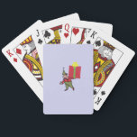 Elf With Red Box lila Poker-spelkort Casinokort<br><div class="desc">Elf Med Red Box Poker spelar kort för spelare och spelspelare som tycker om att ha roligt vid jul. Elf With Red Box är Steamy Raimon original tecknad art.</div>