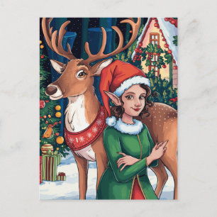 Elf Woman och en renare Vykort