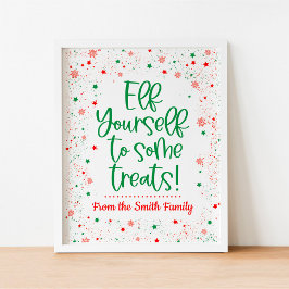 Elf Yourself till vissa Treats Sign Poster