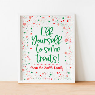 Elf Yourself till vissa Treats Sign Poster