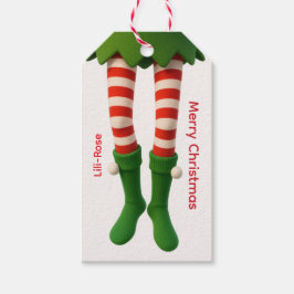 Elfben julklappsmärken | North Pole Holiday Presentetikett