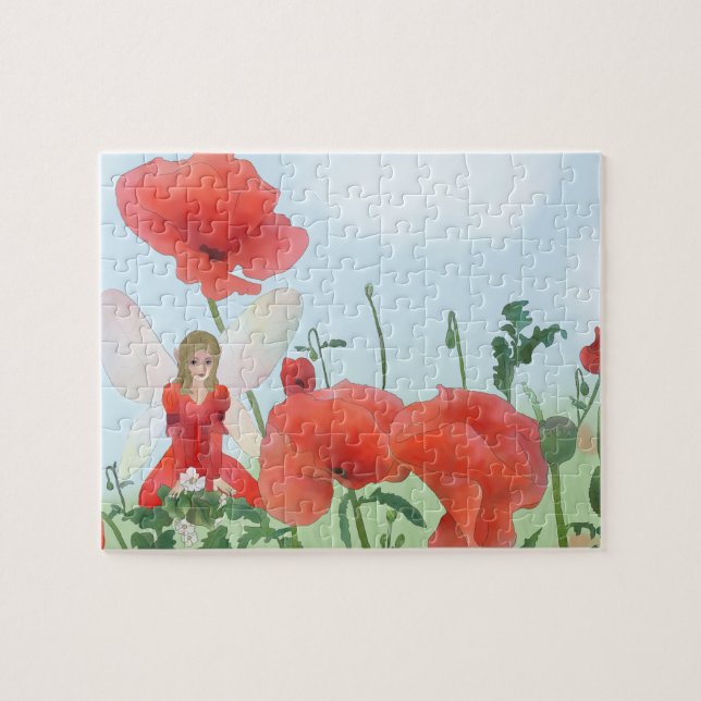 Elfe im Mohn Pussel (Horisontell)