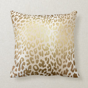 Elfenartat Glam Guld Metallic Steel Leopard Animal Kudde