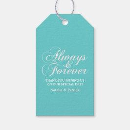 Elfenben Alltid & för Bröllop Gift-Märkre Presentetikett