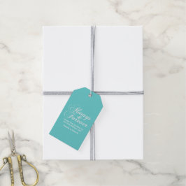 Elfenben Alltid & för Bröllop Gift-Märkre Presentetikett
