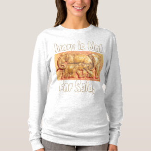 Elfenben är inte till salu Coola Elephant Family Tee Shirt