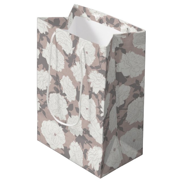Elfenben Blooms, Tropical Romantik Gift Bag (Framsidan Vinklad)