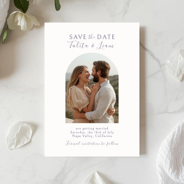 Elfenben | Elegant Script Böjd Blommig Bröllop (Skapare uppladdad)