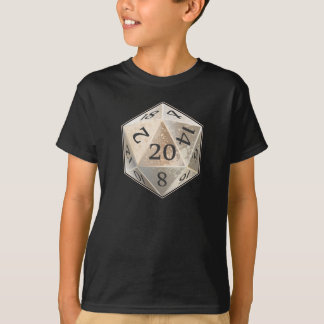 Elfenben för D&D d20 och svart BENmatris Tee Shirt