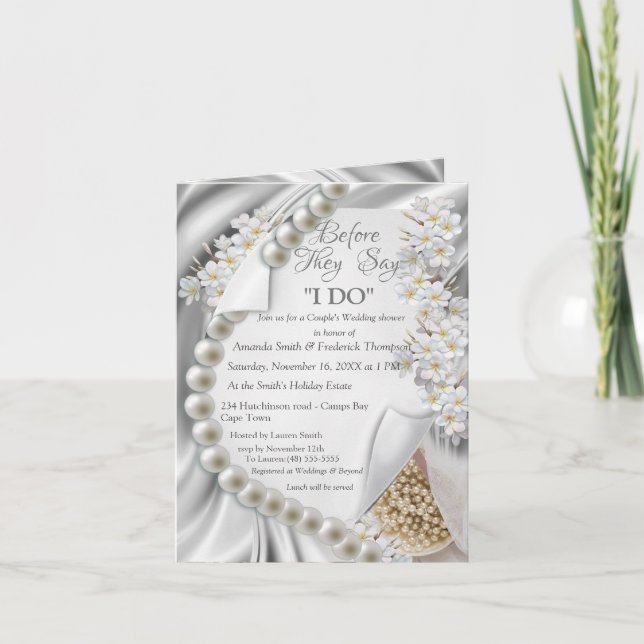 Elfenben,Grönt,Blått,Guld på Silke-visningsinbjuda Inbjudan (Framsida)