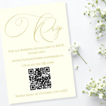 Elfenben & Guld Bröllopswebbplats RSVP