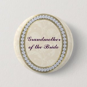 Elfenben med Pearls Grandmor från Bride Button Knapp