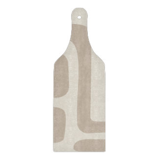 Elfenben och beige abstrakt glasskärbräda