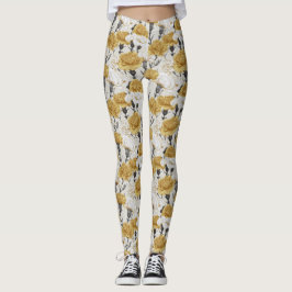 Elfenben och Guld  Tyngdlyftning Nejlika Estetik Leggings