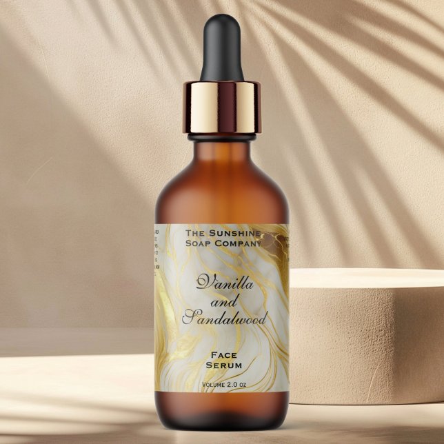 Elfenben- och guldfärgskosmetika Dropper Flaska-et Fraktsedel (Skapare uppladdad)