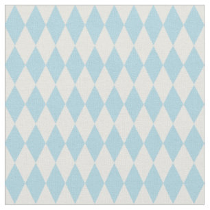 Elfenben och himmelblå Harlequin-diamanter Tyg