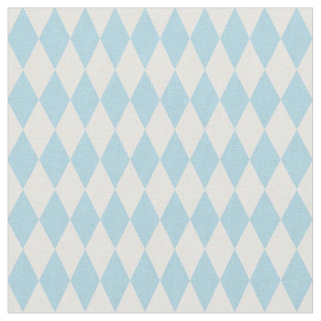 Elfenben och himmelblå Harlequin-diamanter Tyg (Närbild)