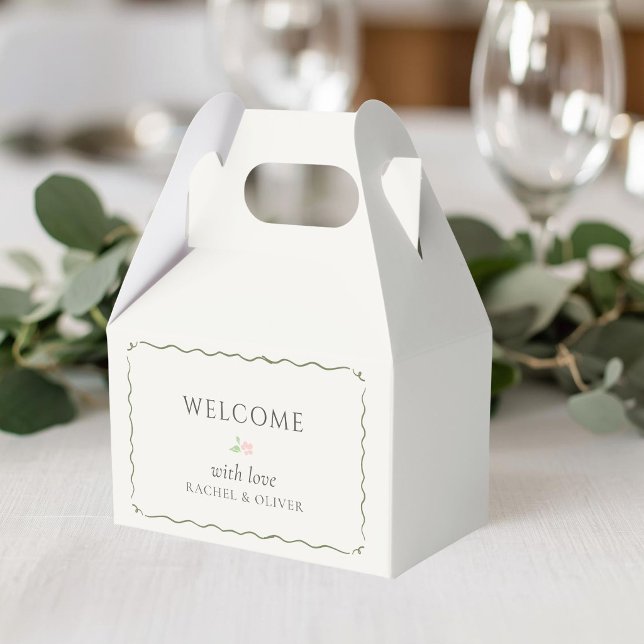 Elfenben | Whimsical Petit Blommig Välkomstpresent Presentaskar (Skapare uppladdad)