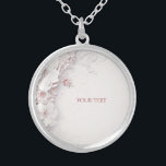 Elfenbenens  Rosa Blommigt Necklace Silverpläterat Halsband<br><div class="desc">Den vackra ivorianska Blommigten för  Rosa Necklace</div>