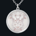 Elfenbenens  Rosa Blommigt Necklace Silverpläterat Halsband<br><div class="desc">Den vackra ivorianska Blommigten för  Rosa Necklace</div>