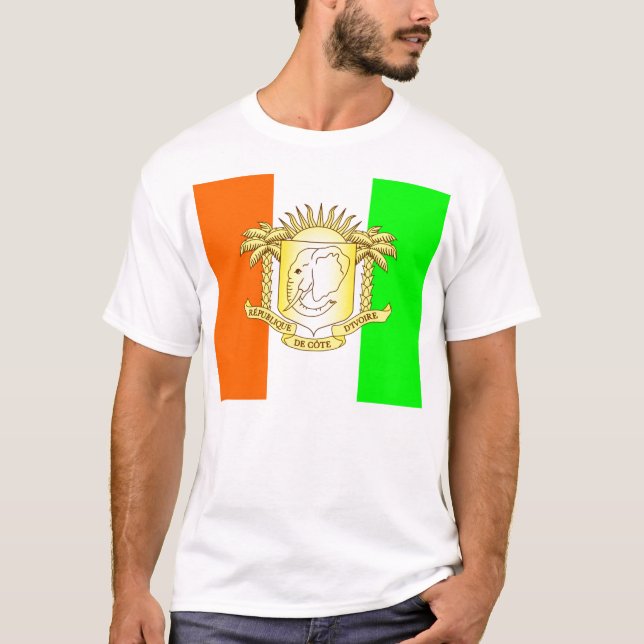 Elfenbenkusten T Tee Shirt (Framsida)