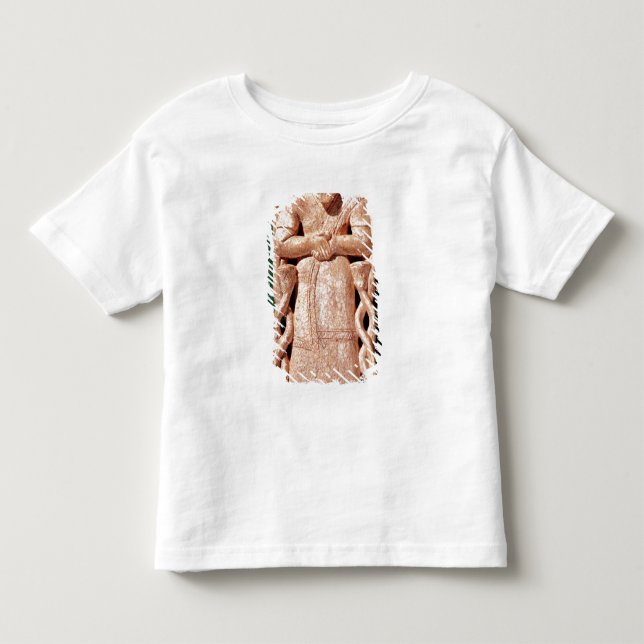 Elfenbenplaquette av en gud tee (Framsida)