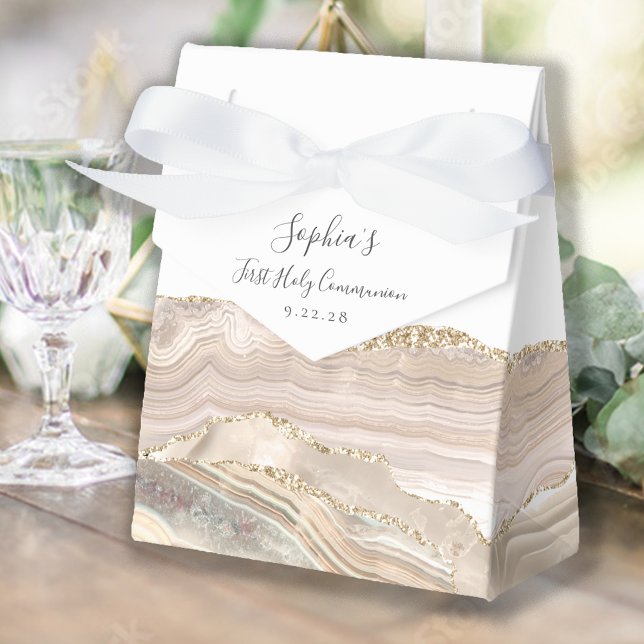 Elfenbens Guld Agat Skrift Första Nattvarden Presentaskar (Skapare uppladdad)