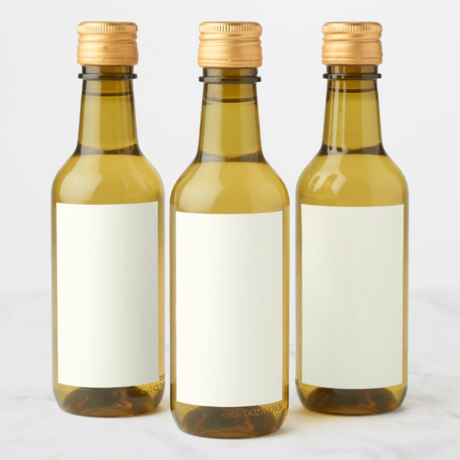 Elfenbens Mini Vinetikett (Flaskor)
