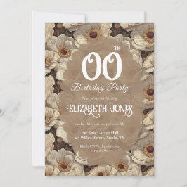 Elfenbensanemoner födelsedagspresent åt farfar inbjudningar