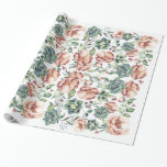 Elfenbensblommor och blomsterprodukter faller i vi presentpapper<br><div class="desc">speciell och vacker vintage faller blommigt vattenfärg mönster som omformar pappra</div>