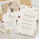Elfenbensblommor QR-kod hösten Bröllop Inbjudningar<br><div class="desc">Överraska dina kära med den här inbjudan till elegant,  som innehåller söt jokblommor,  kalligrafi för elegant och anpassningsbar och QR-kod. Lägg enkelt till dina egna uppgifter genom att klicka på alternativet "anpassa".</div>