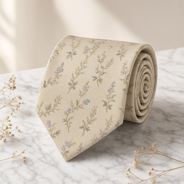Elfenbensblomning Pudderblå Arv Slips (Skapare uppladdad)