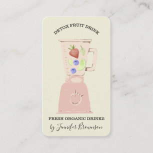 Elfenbensdetox Färsk Frukt Dryckblandare Visitkort