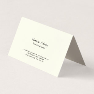 Elfenbensfärg Enkel Modern Minimalistisk Visitkort