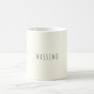 Elfenbensfärg Minimalistisk Enkel Modern Estetik Kaffemugg