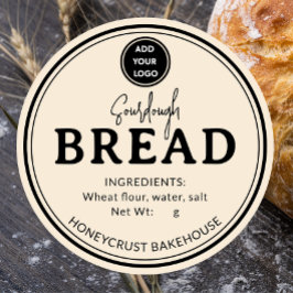 Elfenbensfärgad Bakery Sourdough Bröd Etikett Klis