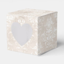 Elfenbensfärgad Grunge Damask med patina