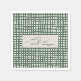 Elfenbensfärgad julpoinsettia Salvia elegant Pappersservett