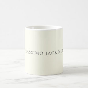 Elfenbensfärgad minimalistisk enkel modern estetik kaffemugg