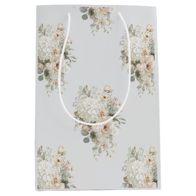 Elfenbensfärgade blomsterarrangemang Klistermärke  (Framsidan)