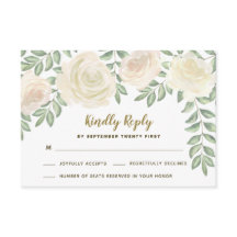 Elfenbensfärgade bröllopskort med blush champagne 