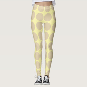 Elfenbensfärgade neutrala prickiga leggings