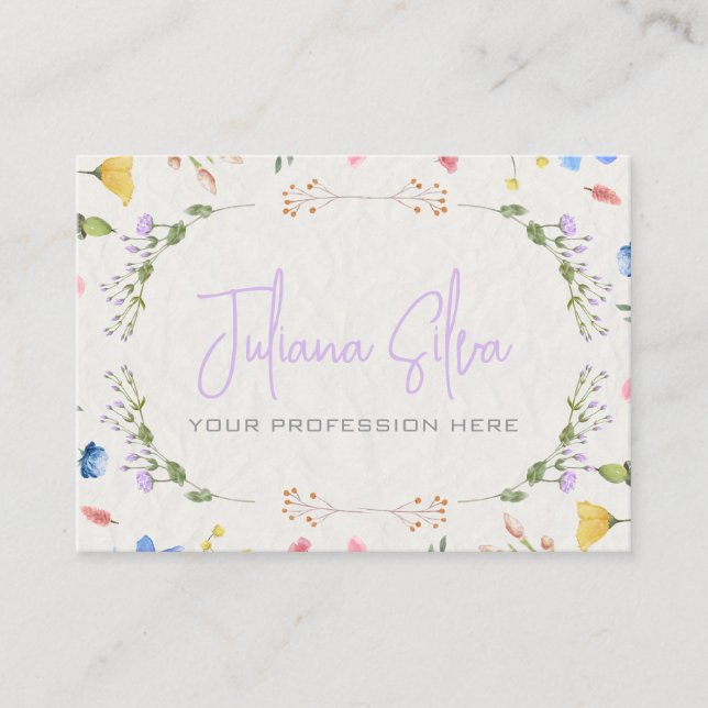 Elfenbensfärgsfärg Visitkort (Framsida)