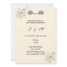 elfenbensformad enkel monogrammerad