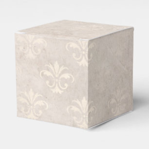 Elfenbensgrunge Damask Presentaskar
