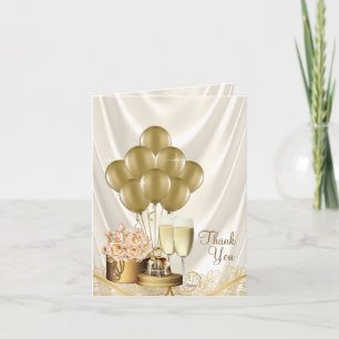 Elfenbensgula champagne tackkort