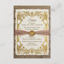 Elfenbensguld Boho Blommig Rustik Elegant Skrift